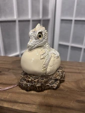 Vintage 1984 Pearl White Hatching Baby Dragon Egg Windstone Editions Pena ‘84