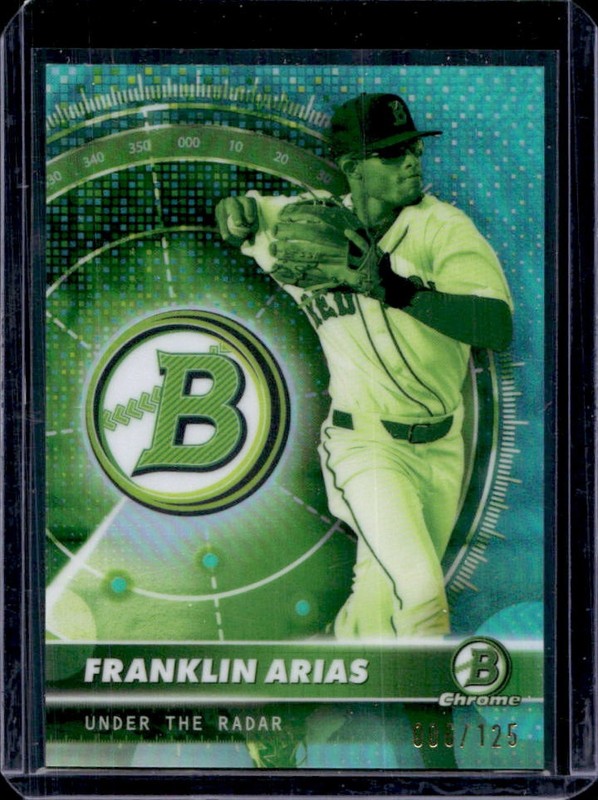 2026 Bowman Franklin Arias Under the Radar Chrome Aqua Refractor #/125 Red Sox