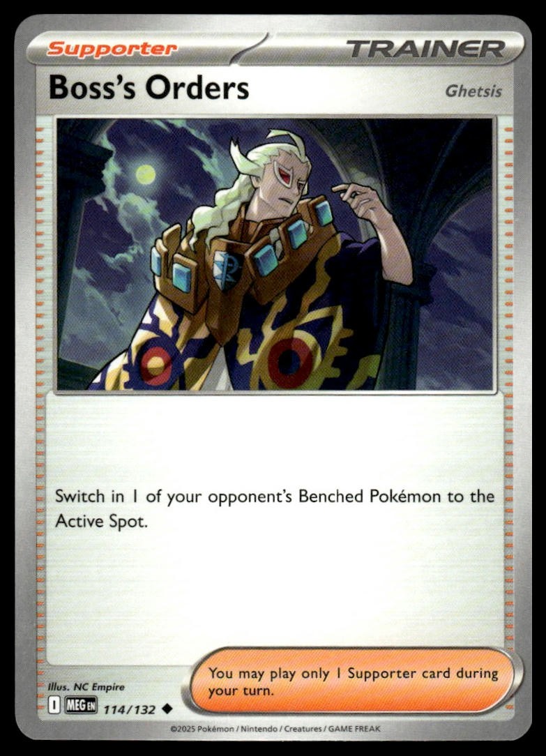 Boss's Orders [Ghetsis] ME01: Mega Evolution 114/132 Normal NM