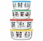 Pyrex 8-Piece Disney Mickey Mouse and Friends Decorated Food Storage Set USA