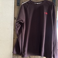The North Face Men’s Waffle Sweater Knit Quarter Zip Pullover Large Red Maroon