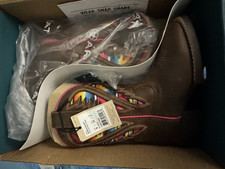 Ariat Quickdraw VentTEK Kids Western Leather Boots Brown Serape US 8 M 10027306
