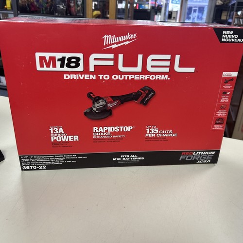 Milwaukee 3670-22 M18 FUEL 18V 4-1/2"-6" Braking Grinder Paddle Switch Kit