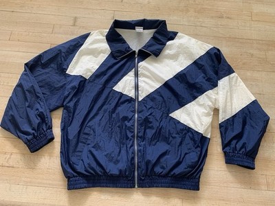 Vintage 90s Pro Spirit Blue Windbreaker Zip Up Track Jacket Men's