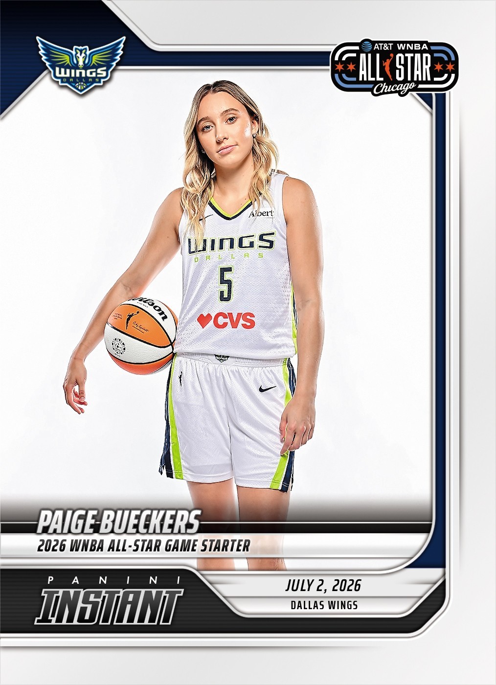 PAIGE BUECKERS ALL-STAR - 2026 Panini Instant WNBA #211 SP WINGS - **IN STOCK**