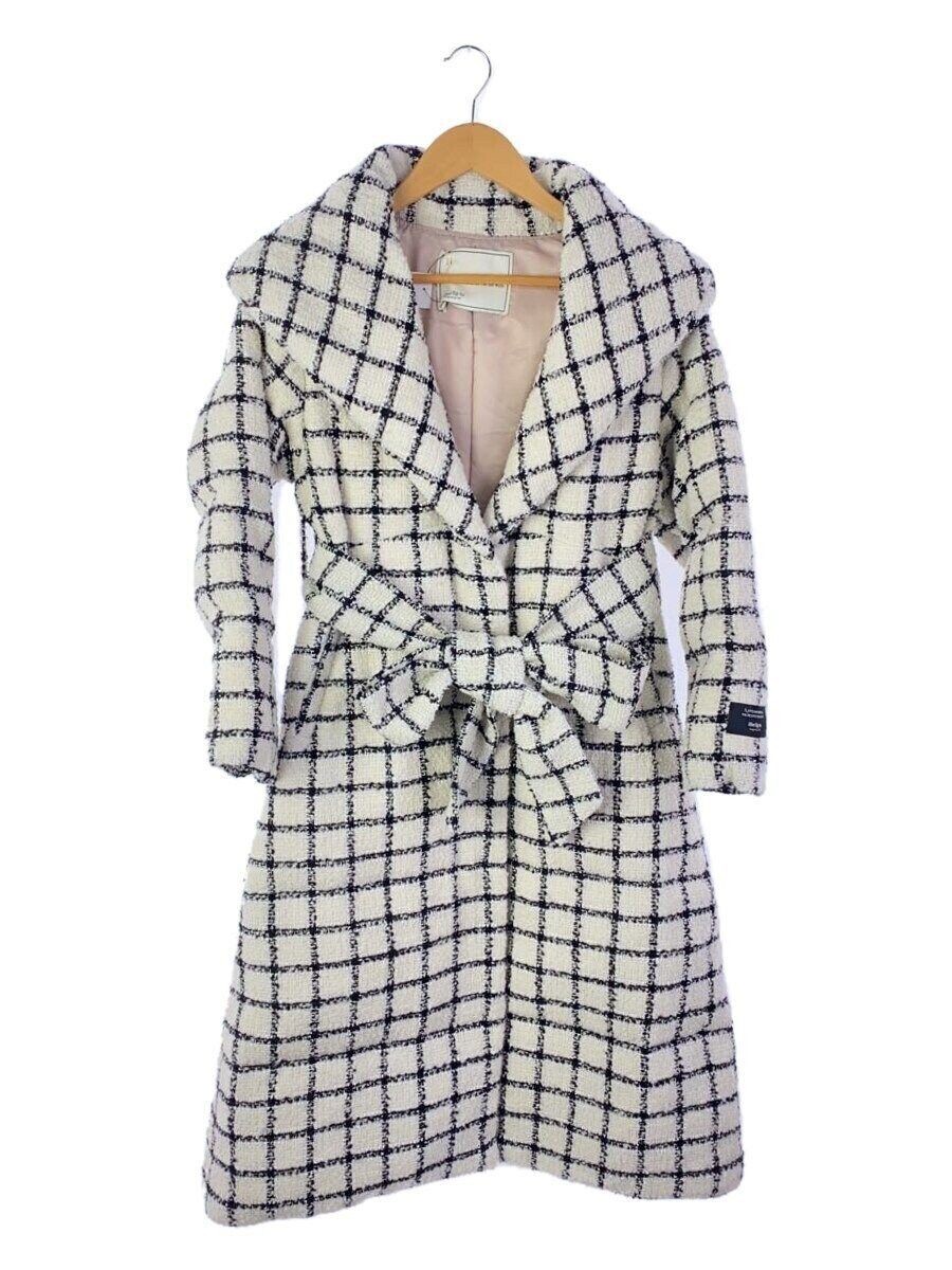 ALTRA Heart Relation Altro Cappotto S Poliestere Bianco Check 1214307062