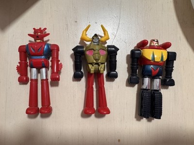 Vintage 1978 Shogun Warriors 3.5'' diecast Poseidon, Dragun, Gaiking, figures