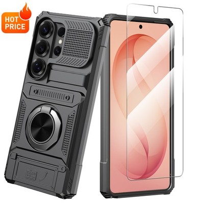 For Samsung S26 Ultra Shockproof Phone Case Cover Screen Protector with 360 Ring