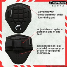 Guardian Baseball Batters Protective Elbow Guard, Lightweight Flexible Shell,