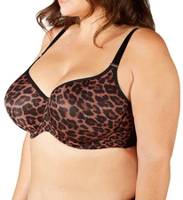 Curvy Couture 1274 Tulip Sheer Smooth T-Shirt Push Up Bra
