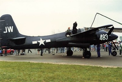 Foto Grumman Tigercat Flugzeug bei Britischer Airshow ca. 10 x 15cm - scc078f