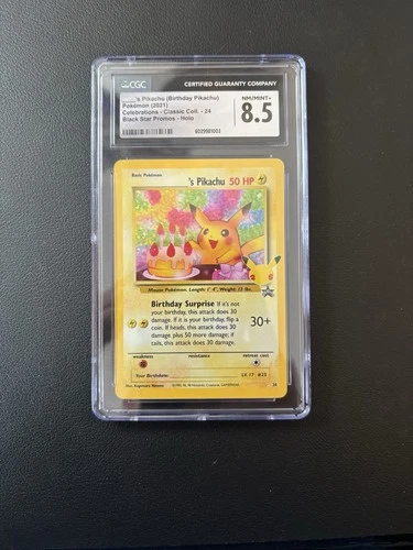 2021 Pokémon Celebration Pikachu‘S Birthday CGC 8.5 ￼