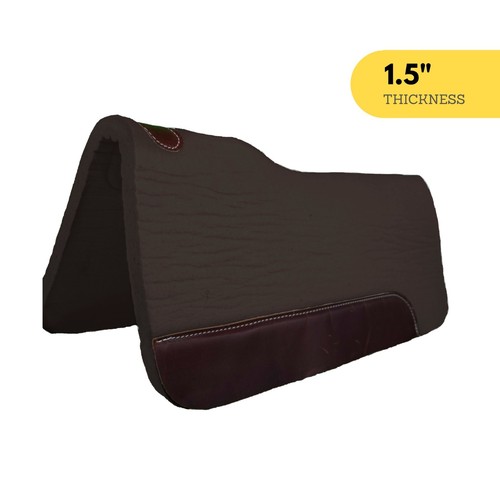 "Almohadilla de silla de montar de lana de rendimiento de fieltro Resistance 31 x 32 con cueros de desgaste 1,5" - Imagen 3 de 11