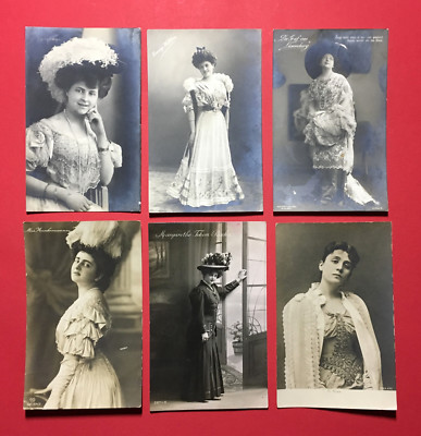 6 x Foto AK Hof Theater Schauspieler 1909/10/12 Myrtle Eloyn, Emmy Wehlen( 47391