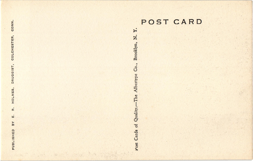 Salem, Connecticut Salem Library and Salem Street Albertype Unposted Postcard - Picture 2 of 2