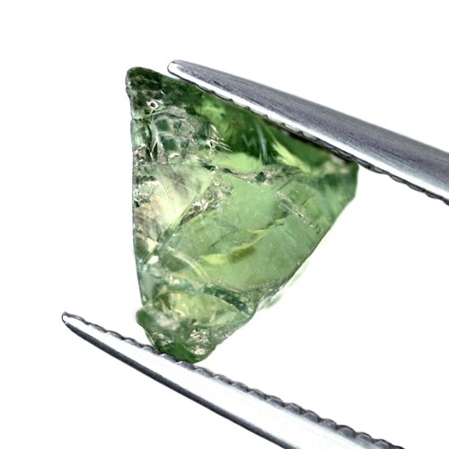 Rare Certified 2.52ct Natural Green Sapphire VS Clarity Madagascar Rough 8x7.8mm - Picture 2 of 5