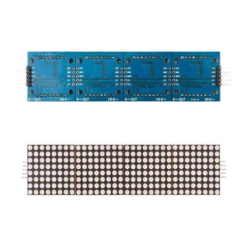 MAX7219 4 In 1 LED Display Microcontroller+5P Line Dot Matrix Module For Arduino - Picture 32 of 32