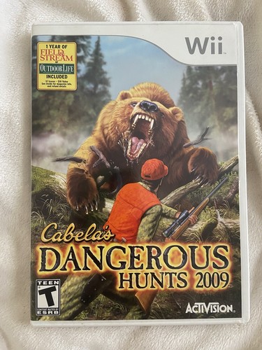 Wii Cabela's Dangerous Hunts 2009 (Nintendo Wii) Complete w/ Instruction Booklet - Picture 1 of 6
