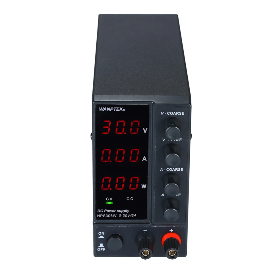 WANPTEK NPS306W 0-30V 0-6A Switching DC Power Supply 3 Digit Display LED 50/60Hz - Image 3 of 4