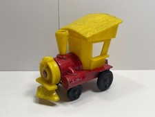 Vintage 1960s Tootsie Toys - Cartoon Style Locomotive (Yellow / Red) Made In USA