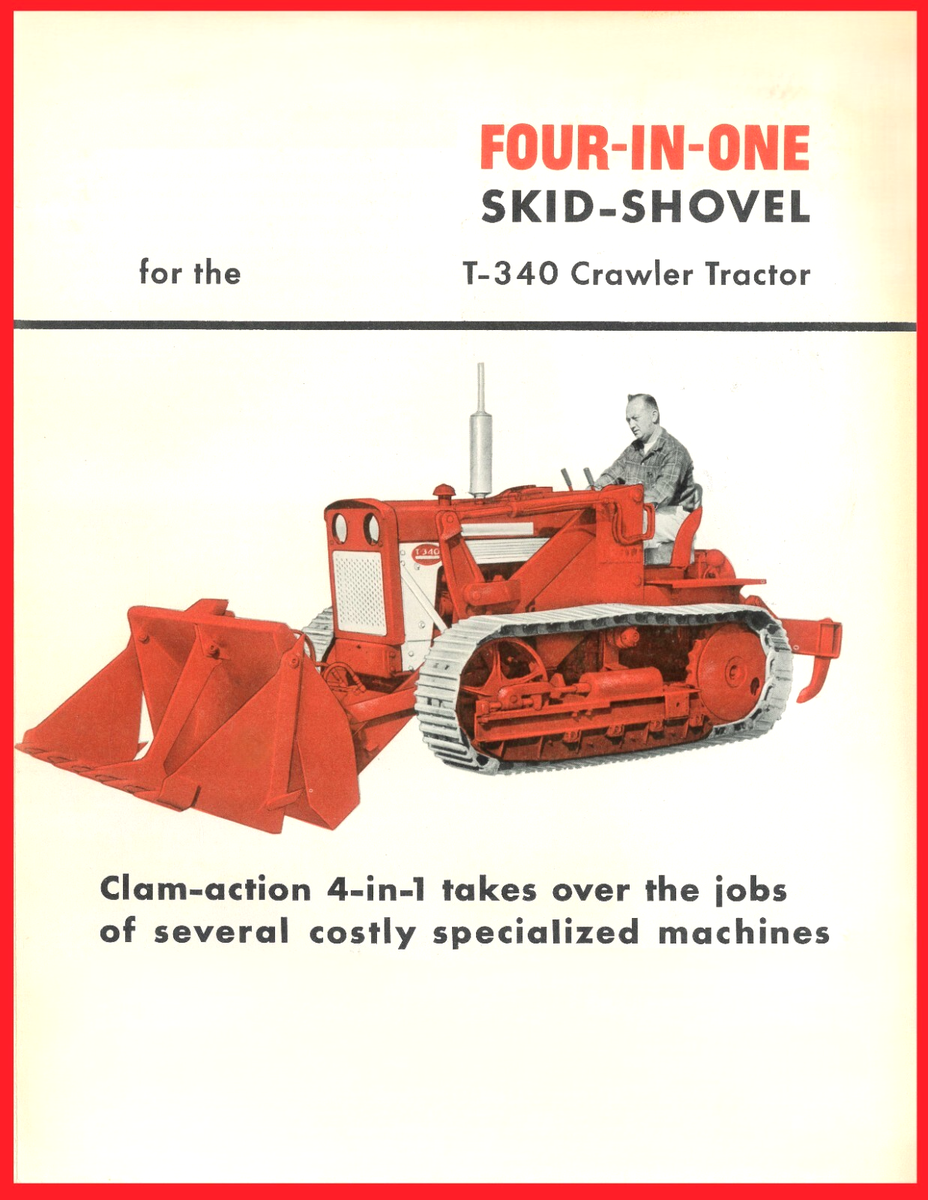 IH International Drott 4in1 Skid Shovel for T-340 Crawler Tractor