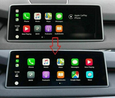 BMW NBT EVO APPLE CARPLAY HALBER BILDSCHIRM ZU VOLLBILD EINFACHE USB AKTIVIERUNG