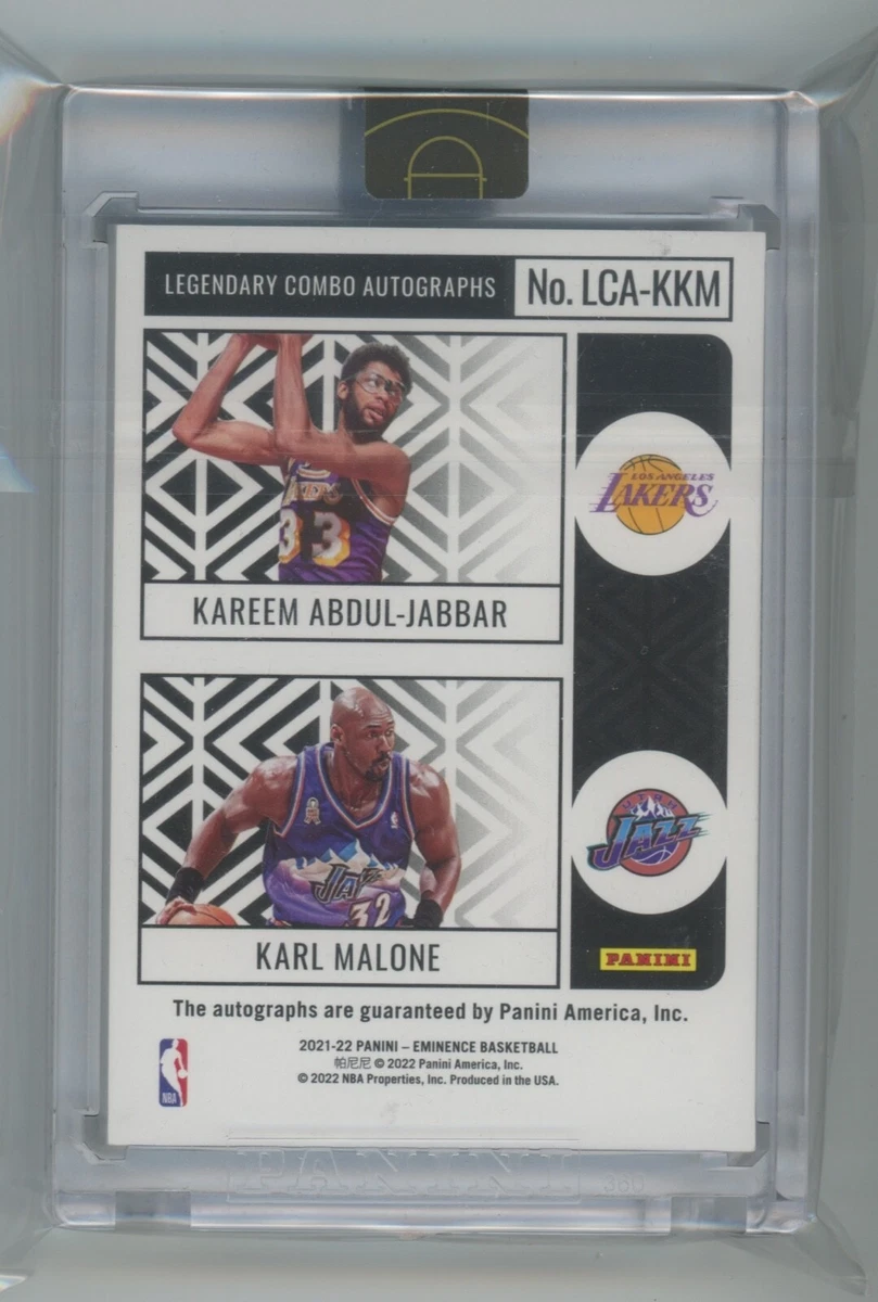 2021 22 Panini Eminence Kareem Abdul-Jabbar Karl Malone DUAL AUTO #3/5 signed