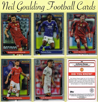 Topps Merlin Chrome   UEFA CLUB COMPETITIONS 2021-22   Fußball Karten #1 bis #150