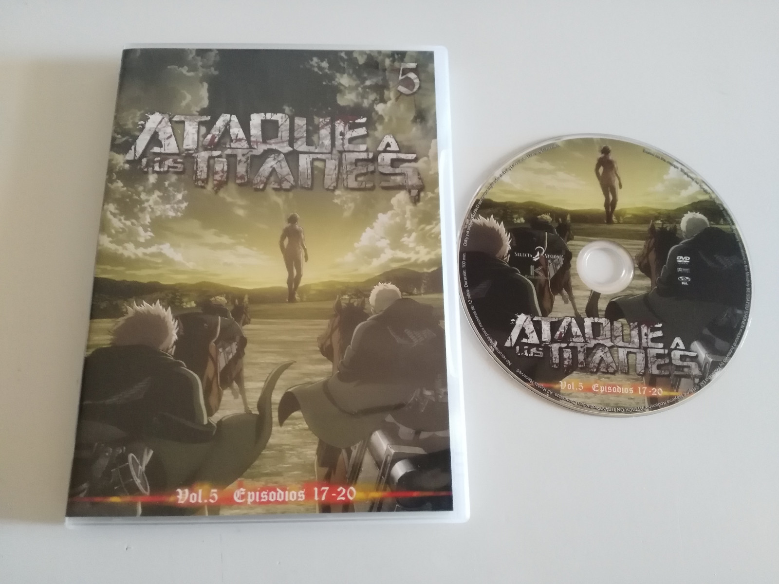 Ataque A Los Titanes Volumen 5 - Capitulos 17-20 Dvd Manga Am