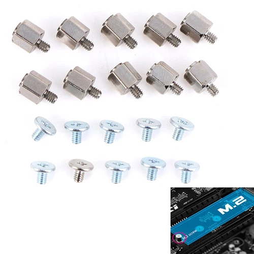 10Set Hand Tool Mounting Stand Off Screw Hex Nut for A-SUS M.2 SSD Motherbo PKEI