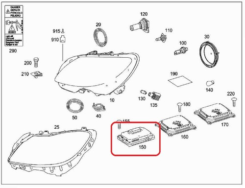 GENUINE HID Xenon Headlamp Ballast Control Unit Module For Mercedes A2168704826 - Picture 8 of 12