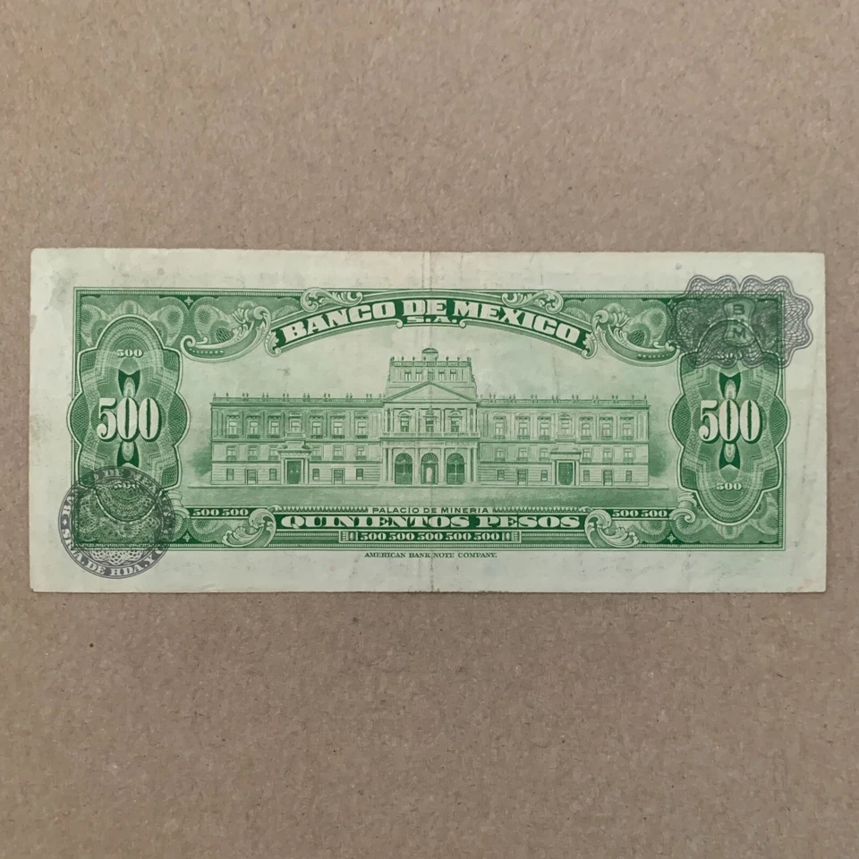 🇲🇽 Billete de 500 pesos de México 1978 en estado bastante bueno moneda mexicana American BC Foto 3 de 4