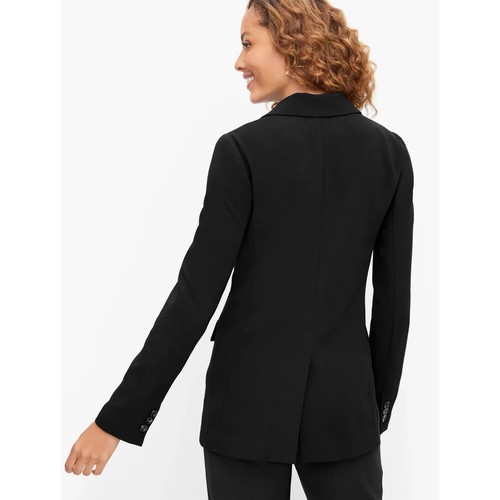NWT Talbots Easy Travel Double Breasted Blazer - Black 10 - Picture 2 of 11