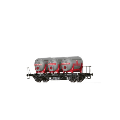 Brawa H0 50605 - Behältertragwagen BTs 30 DB, m. Ddikr621 ''Holsten-Bier'' Neuware