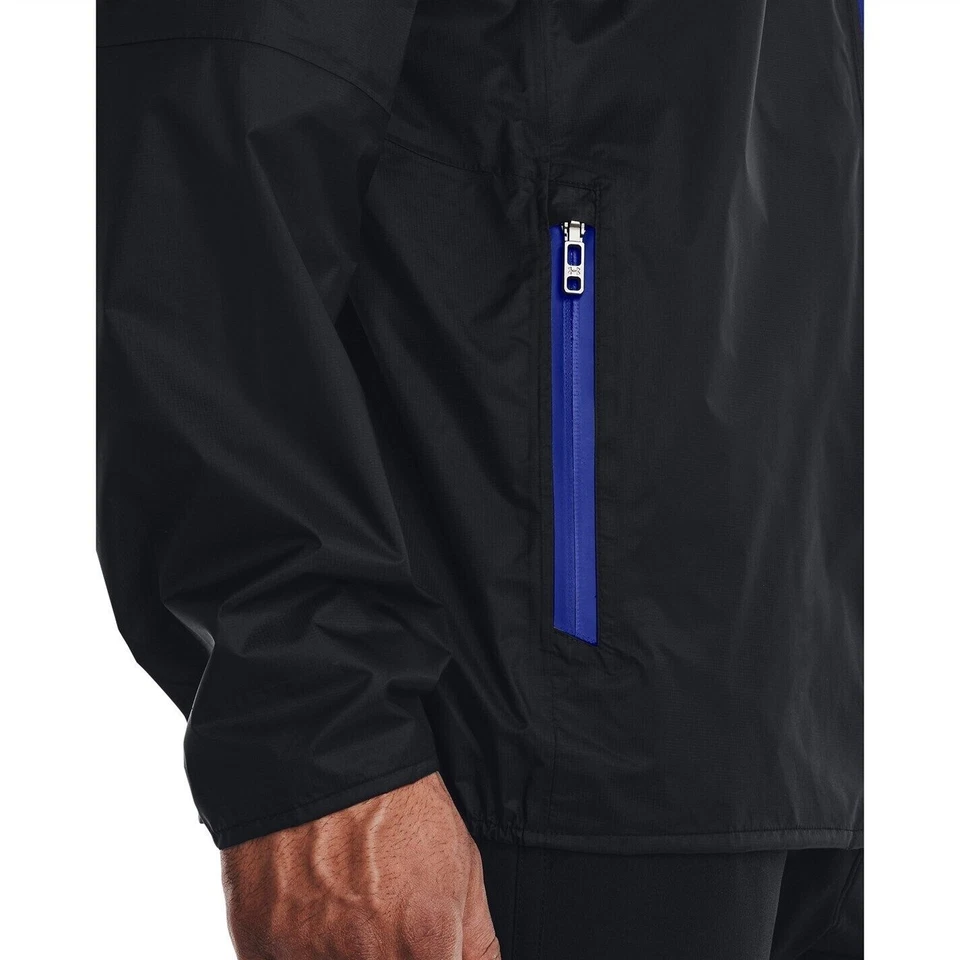 Under Armour Golf Stormproof Repel Wind & Waterproof Rain Jacket, Black, NEW - Image 4 of 4