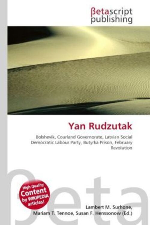 Thumbnail - Yan Rudzutak Lambert M. Surhone (u. A.) Taschenbuch Englisch Ean