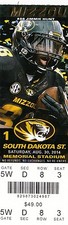 2014 MIZZOU MISSOURI TIGERS VS SOUTH DAKOTA ST 8/30 TICKET STUB COLLEGE FOOTBALL