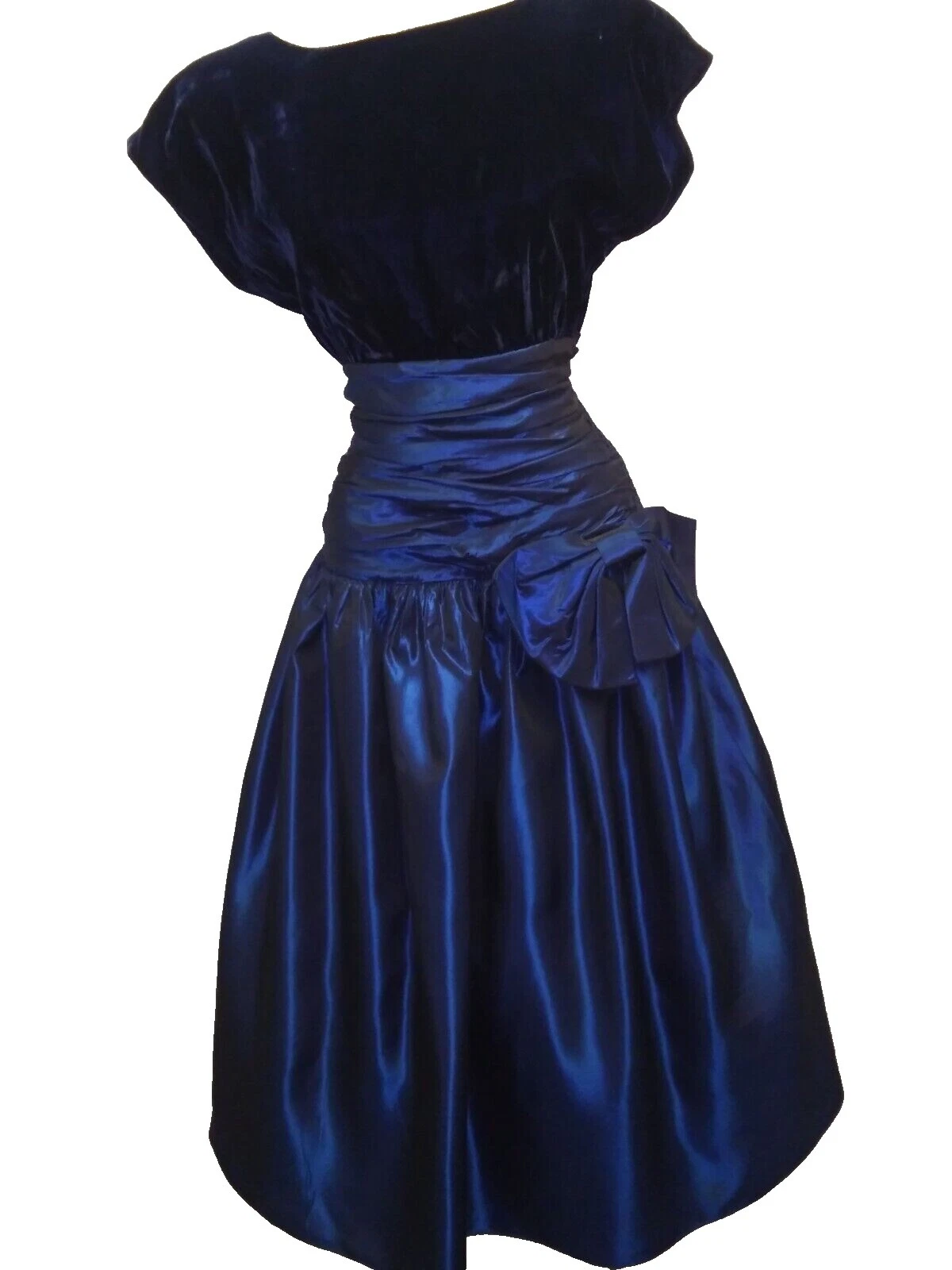 Terciopelo de cóctel Vestidos VINTAGE 1970s para Mujer