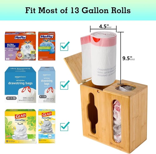 Magnetic Closure Wall-Mounted Grocery & Trash Bag Storage for Home Organization - Picture 7 of 10