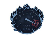 RPM Overload Flame Lining Black Belt Buckle