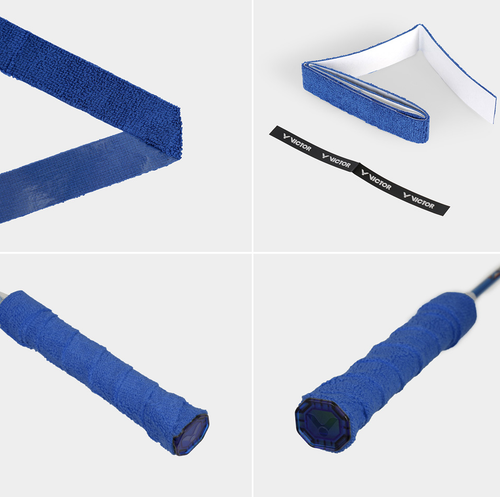 Victor Handtuch Grip Schläger Badminton Tennisband Baumwolle 30x740mm 1 Stück Neu mit Etikett GR334 - Bild 6 von 8