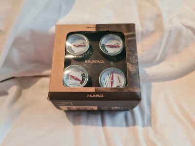 Rajapack Grillin&Chillin: BBQ Thermometer/Fleischthermometer Geschenk-Set 4 tlg.