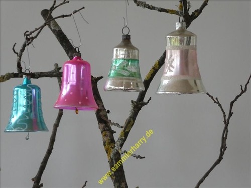 12 Glocken, alter Weihnachtsschmuck –Christbaumschmuck, Lauscha, 5D205-2a - Bild 6 von 6
