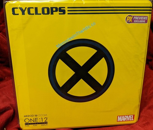NEW MEZCO TOYZ ONE:12 COLLECTIVE MARVEL PX CLASSIC CYCLOPS 6" FIGURE Lighted OH - Picture 2 of 9