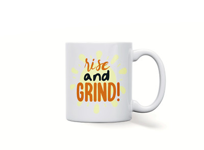 Personalisierte Rise and Grind Tasse, individuelle Tasse, Erwachsene Geburtstag, Geburtstagsgeschenk