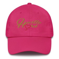 Women's Hustle Hard Bright Pink/Old Gold Made in America Dad Hat
