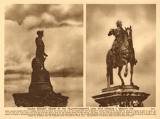 Nelson's column. Charles I equestrian statue Charing Cross. Le Sueur 1926