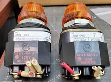 Lot Of (2) ALLEN BRADLEY 800T-P16A AMBER 120V PILOT LIGHT TRANSFORMER TYPE [B6B1