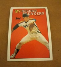 1988 Topps Record Breakers NOLAN RYAN Card #6. HOUSTON ASTROS. HOF.