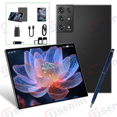 Tablet 10.1'' 16GB RAM+256GB ROM Android 14 Tablet 8-Core Dual Camera Bluetooth